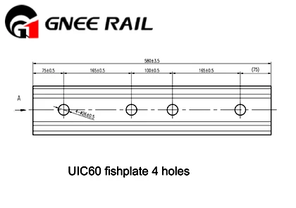 UIC60 Rail Fish Plate Drawing UIC60 Rail Fish Plate Drawing